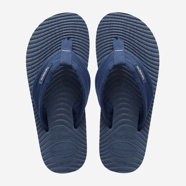 Chanclas Havaianas Brasil Surfer Costa Navy hombre azul marino con suela de goma texturizada estilo surfer y tiras cómodas para playa y verano
