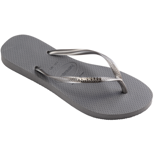 Chanclas Havaianas Slim Logo Metallic Sainteel Grey SS24