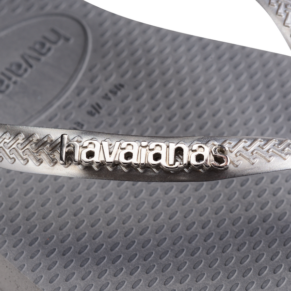 Chanclas Havaianas Slim Logo Metallic Sainteel Grey SS24