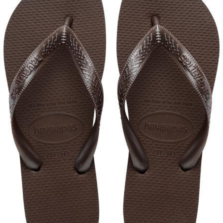 Chanclas Havaianas Top Brown unisex en color marrón con suela cómoda de goma ideales para verano, playa y piscina