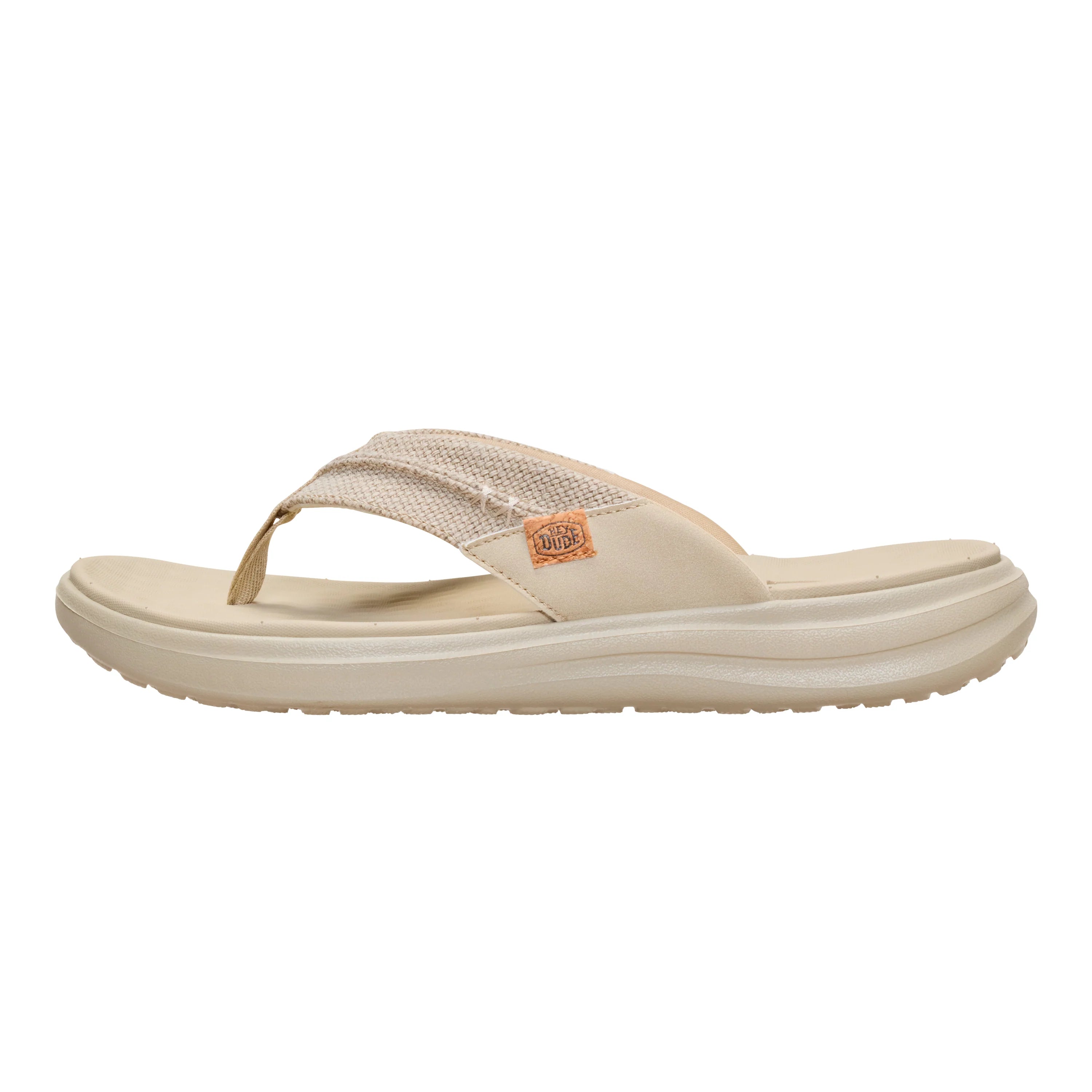 chanclas HEY DUDE Finn Flip Braided Tan hombre beige cómodas verano