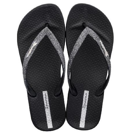 Chanclas Ipanema Anatomica Lolita negras mujer cómodas y ligeras para verano y playa
