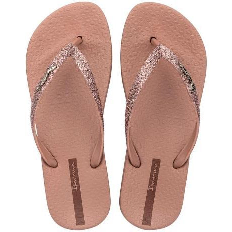 Chanclas Ipanema Lolita Brown Glitter mujer cómodas y elegantes con brillo para verano y playa