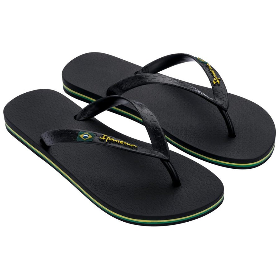 Chanclas IPANEMA Clas Brasil II Black hombre negras cómodas tipo flip flop verano