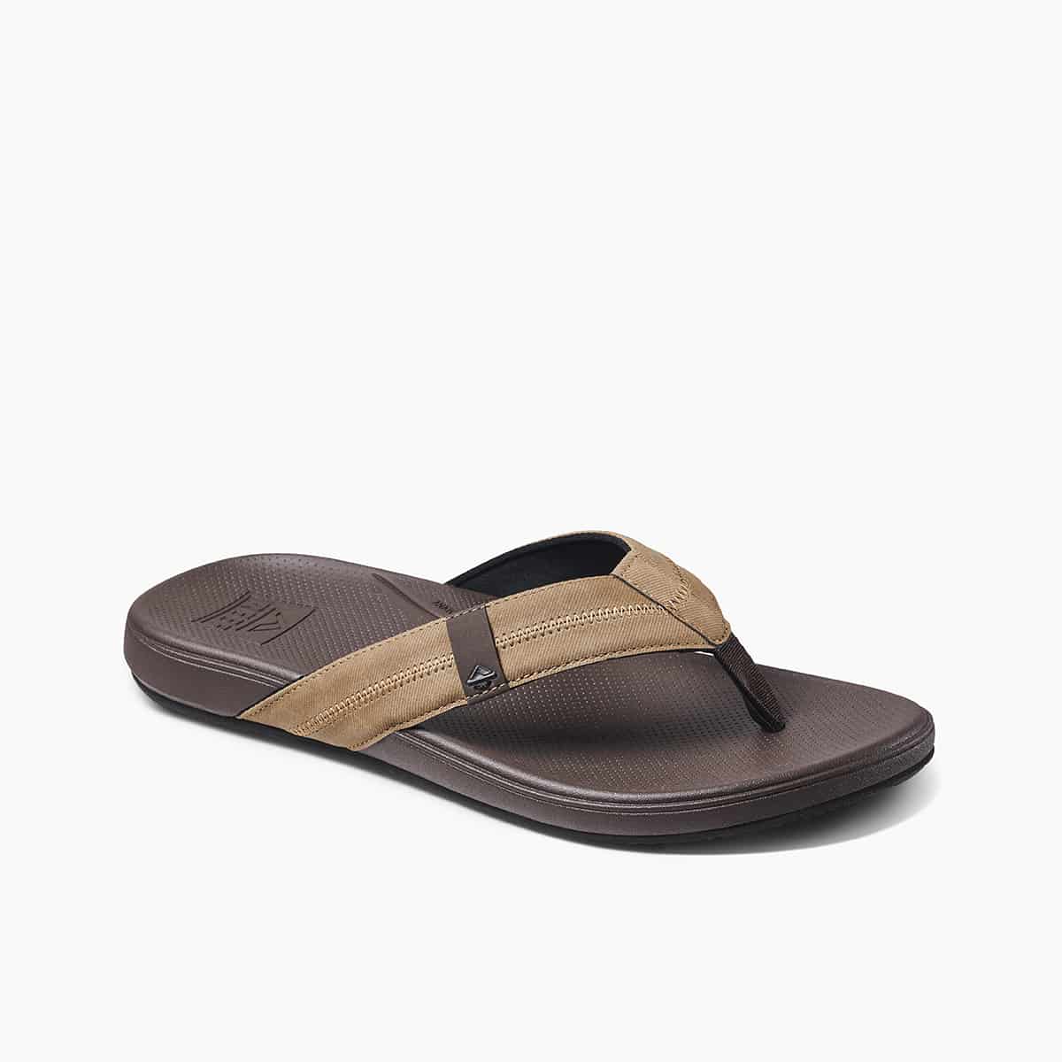 Chanclas REEF Cushion Phantom 2.0 Brown Tan para hombre color marrón con suela cómoda estilo surf verano