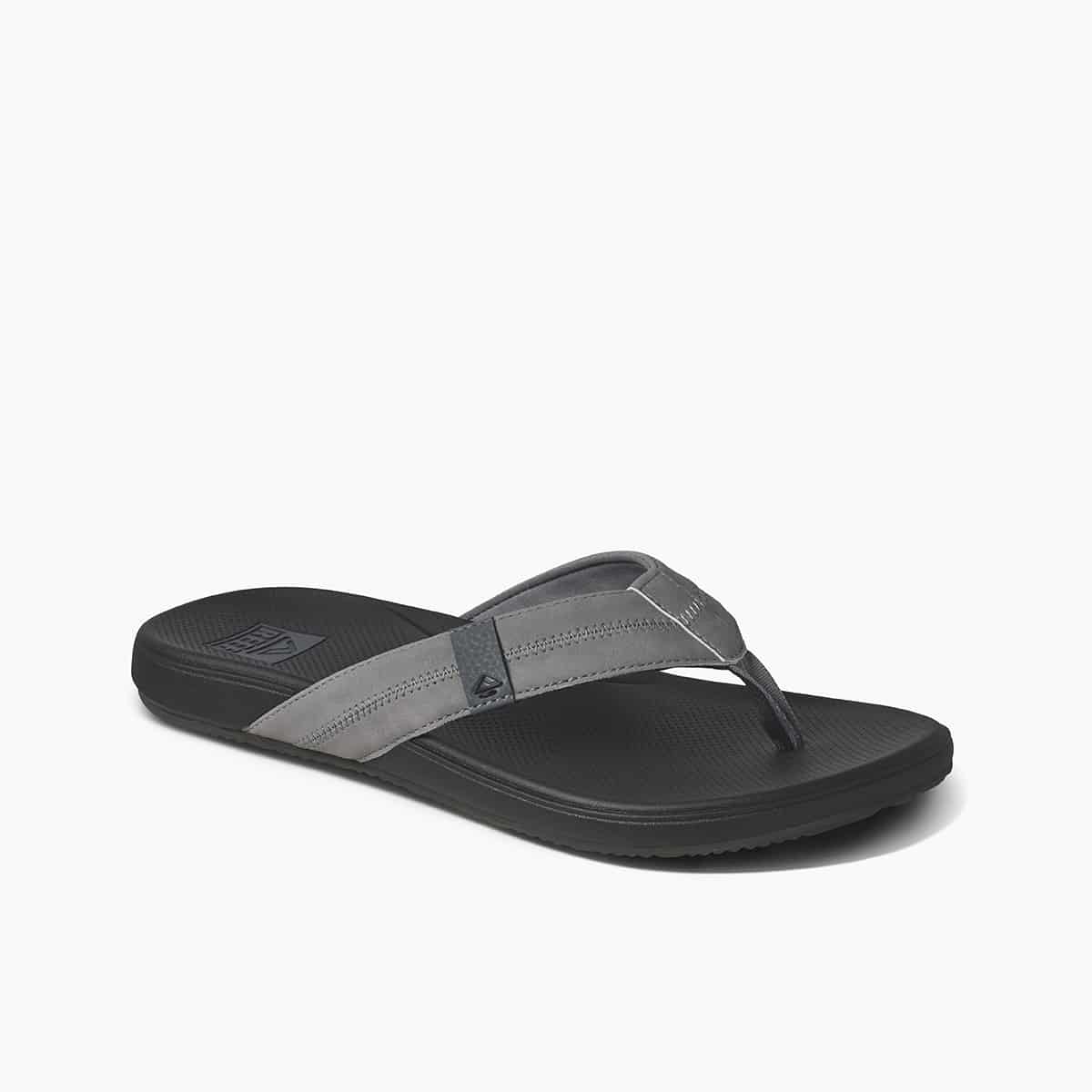 Chanclas REEF Cushion Shaded Grey para hombre con tira gris y plantilla Cushion cómoda estilo surf verano