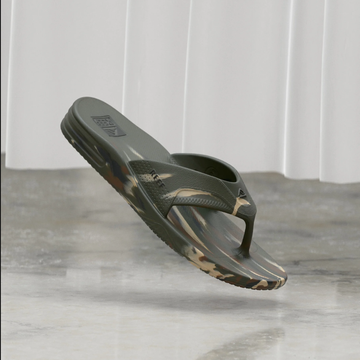 Chanclas REEF Fanning H2O Camo Marble de hombre con diseño camuflaje resistentes al agua