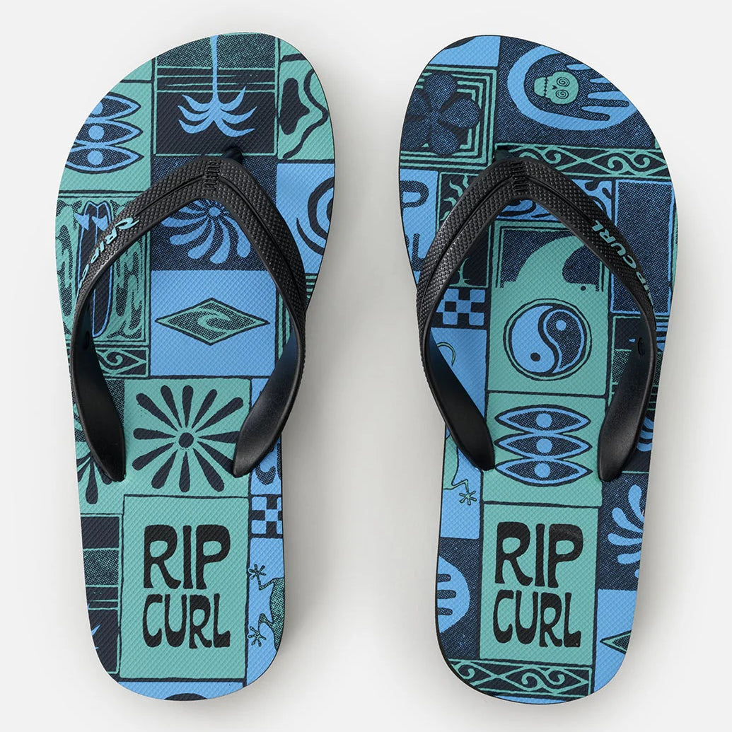 Chanclas Rip Curl Grom Energy Bloom para niño con estampado azul y suela EVA BLOOM™