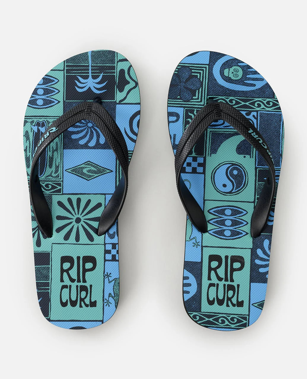 Chanclas Rip Curl Grom Energy Bloom para niño con estampado azul y suela EVA BLOOM™