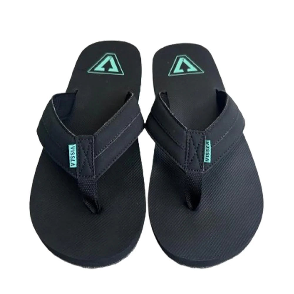 Chanclas VISSLA Deep Water Open Toe Black hombre chanclas dedo negras cómodas verano