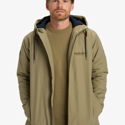 Chaqueta QUIKSILVER June Battle Aloe hombre verde con capucha y cremallera estilo urbano