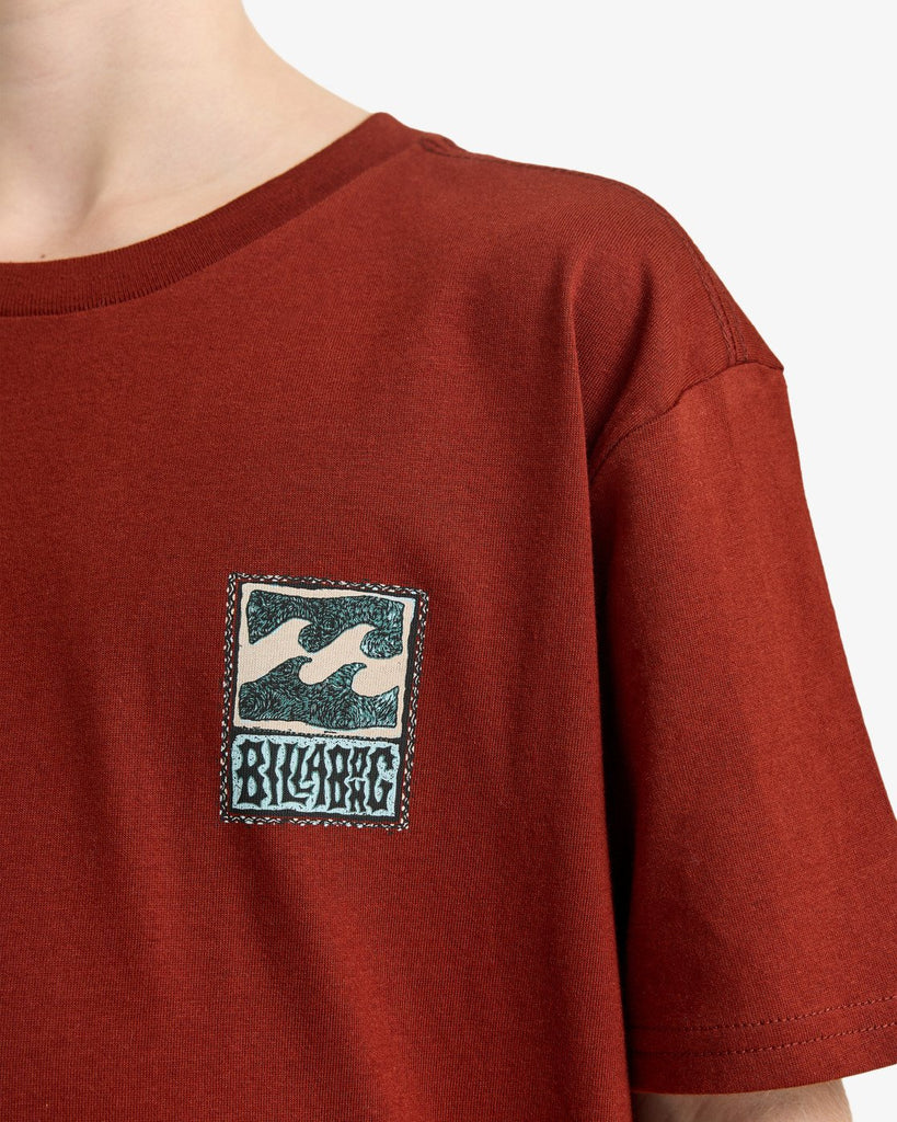 Camiseta Billabong Stamp Kids Brick