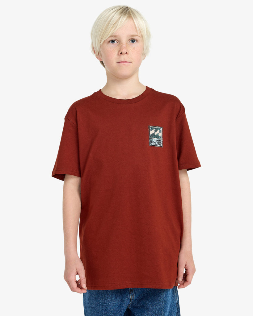 Camiseta Billabong Stamp Kids Brick