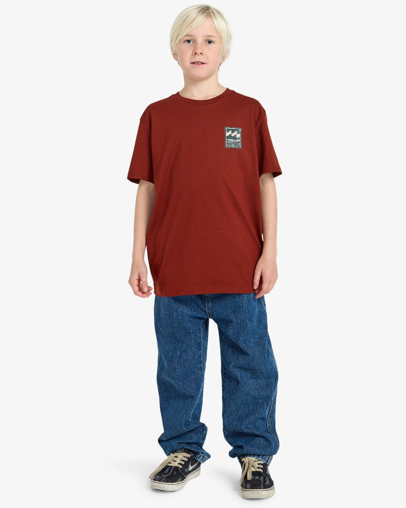 Camiseta Billabong Stamp Kids Brick