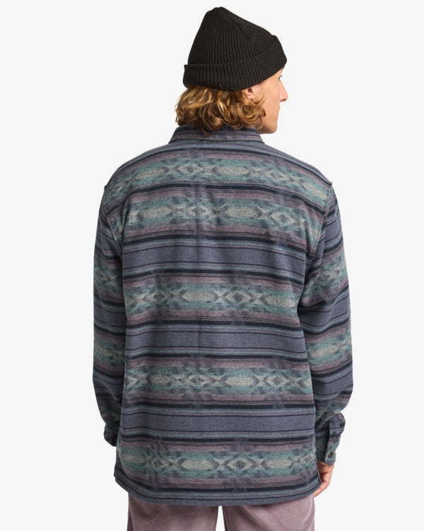 Camisa Billabong Offshore Jacquard Flannel Ombre Blue