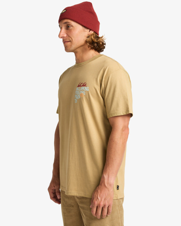 Camiseta Billabong Twin Fin Khaki