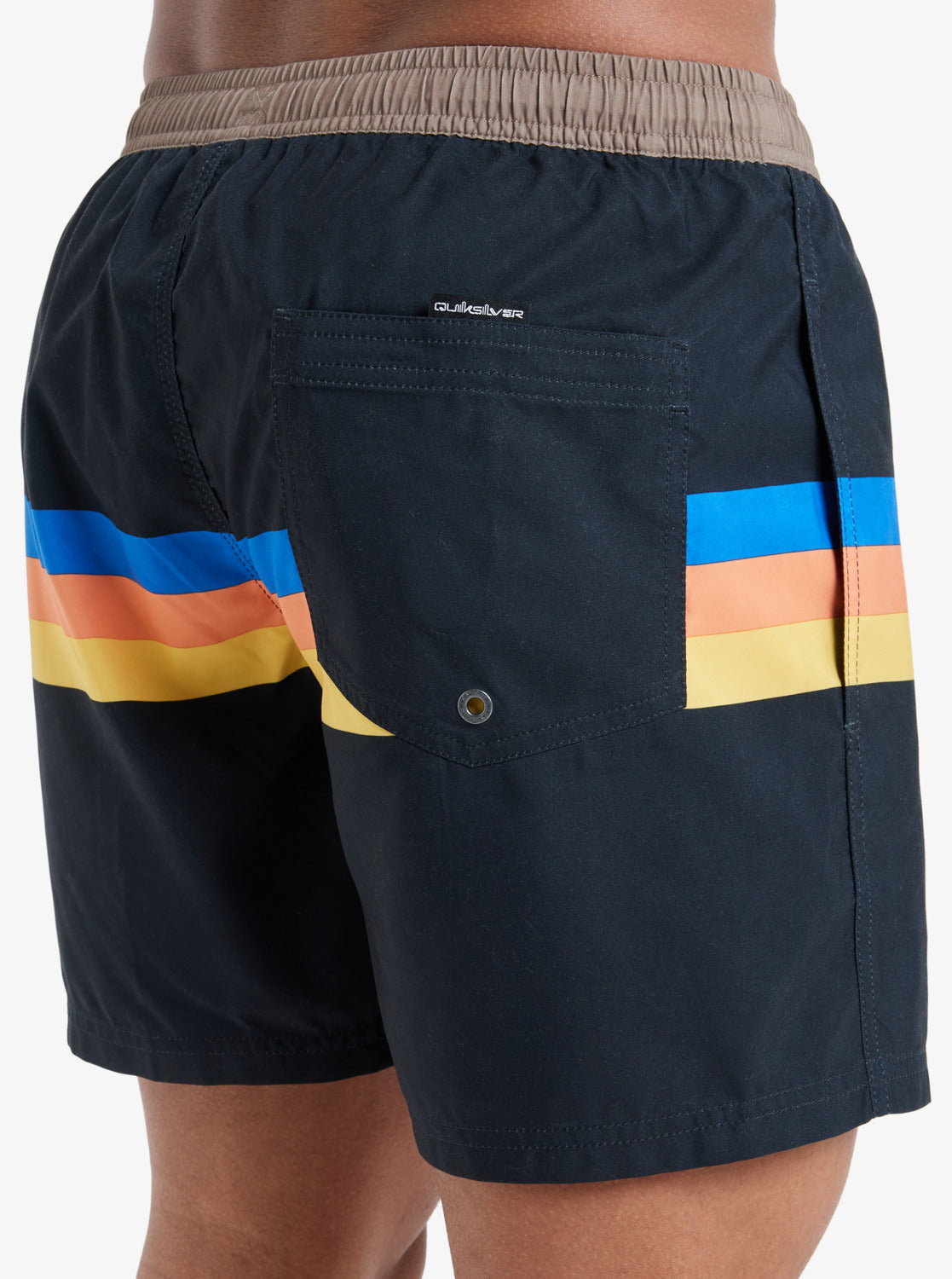 Bañador Quiksilver Everyday Staright 15 Black Retro Stripe