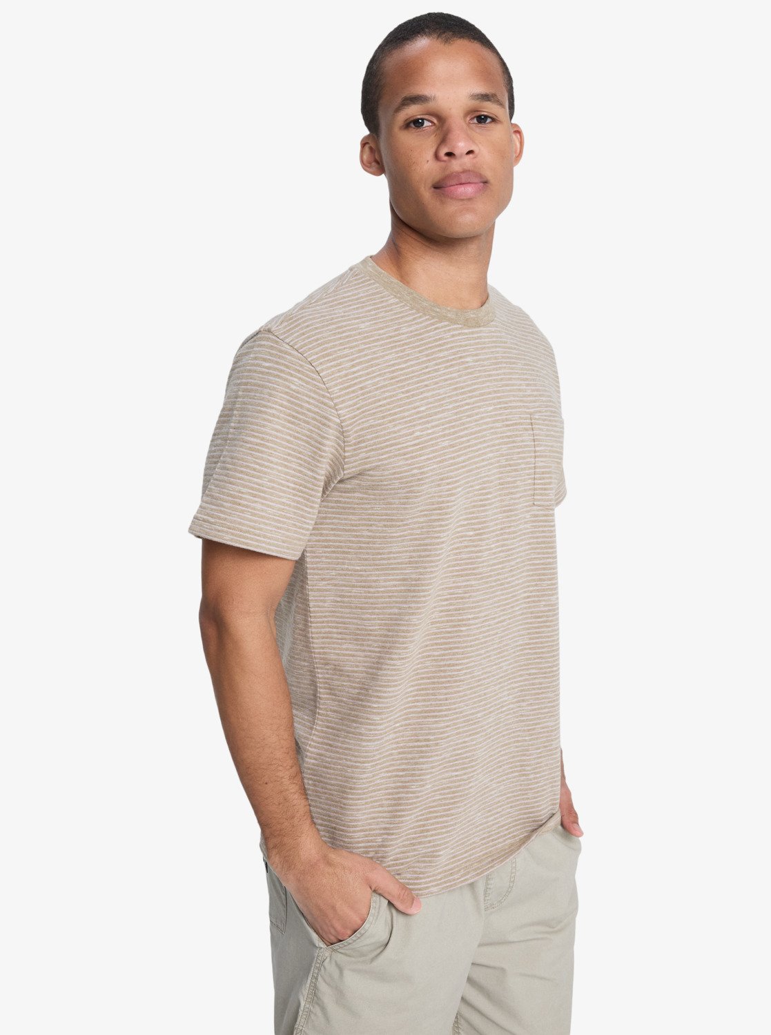 Camiseta Quiksilver Lopaz Striped Pocket Seneca