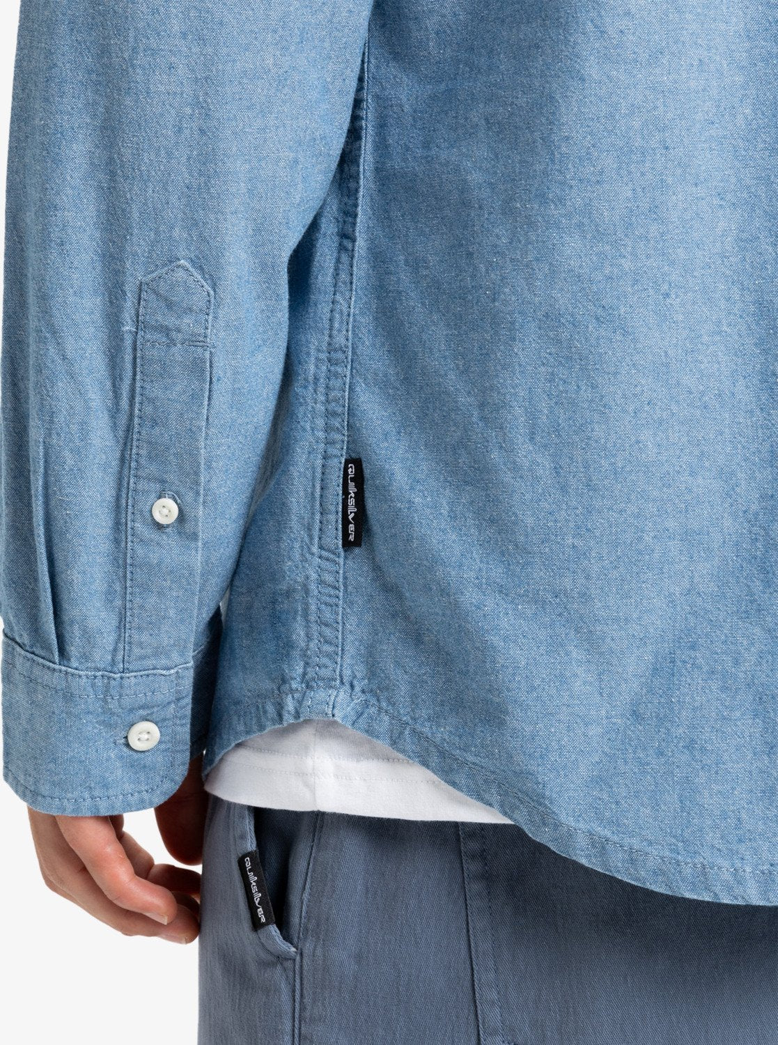 Camisa Quiksilver Yosemite Chambrayls Ashley Blue