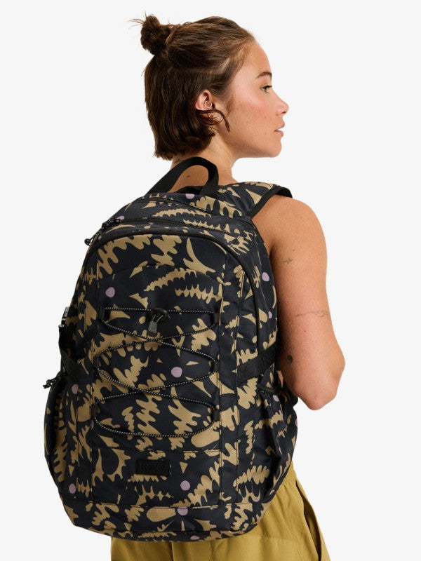 Mochila Roxy Jayjay Active Anthracite Big Flowers