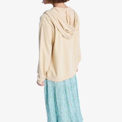 Sudadera Roxy Surf Stoked Zip Terry - Beige (Pebble) - imagen oficial de producto, vista bck1