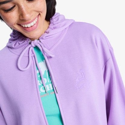 Sudadera Roxy Surfing By Daylight Full Zip - Rosa (Crocus Petal) - imagen oficial de producto, vista frt4