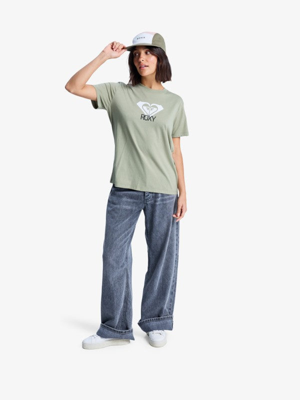 Camiseta Roxy Ocean Road Art Oil Green