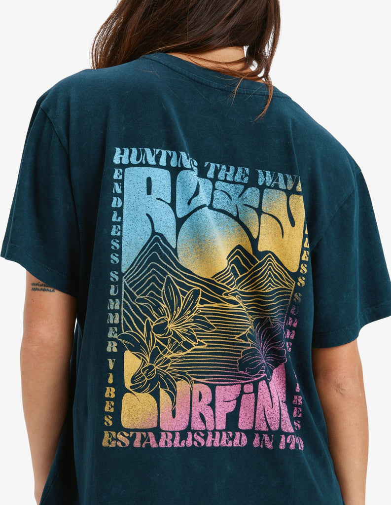 Camiseta Roxy Sunnyoversize Optic Wash Anthracite