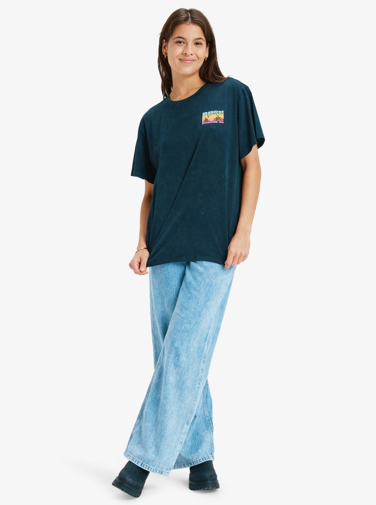 Camiseta Roxy Sunnyoversize Optic Wash Anthracite