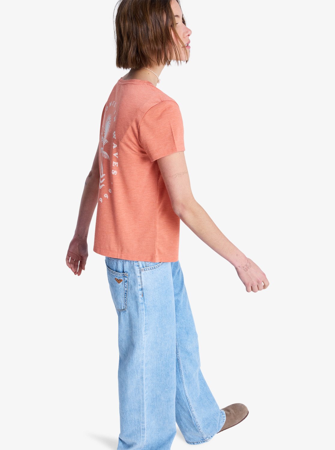 Camiseta Roxy Laguna Green Apricot Brandy