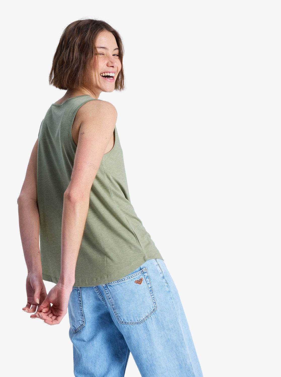 Top Roxy Surfclassic Oil Green