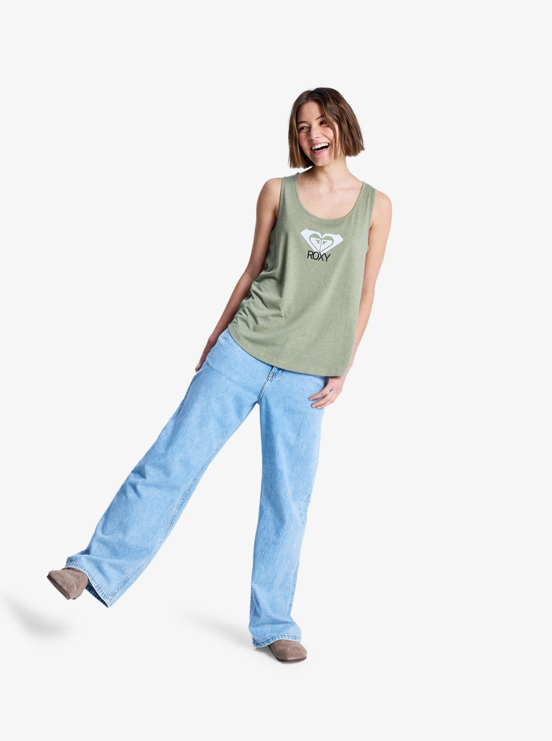 Top Roxy Surfclassic Oil Green