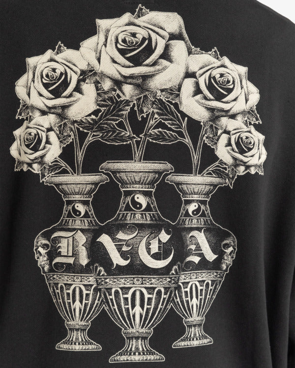 Sudadera RVCA Benj Bouquet Washed Black