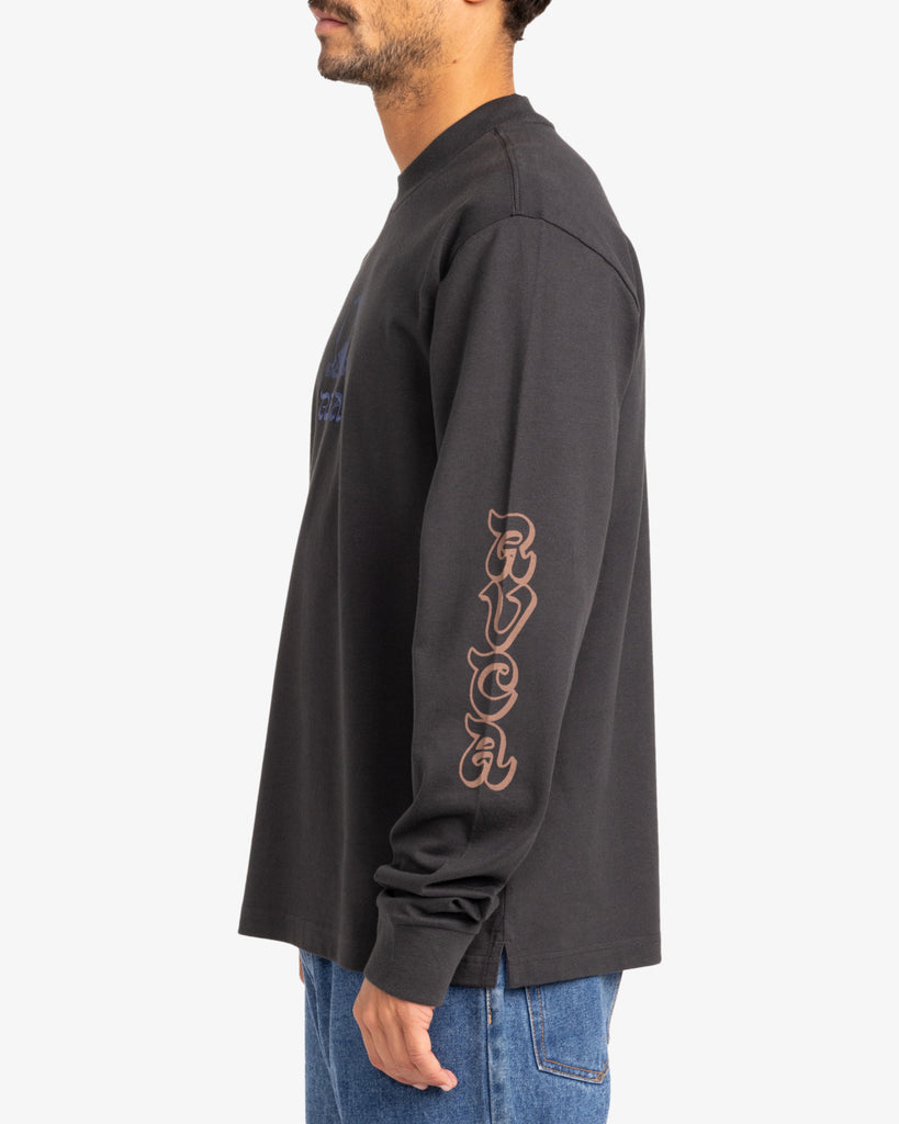 Camiseta RVCA Scorcheds Lands Washed Black