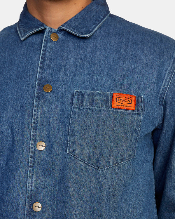 Camisa Vaquera RVCA Chain Mail Overshirt