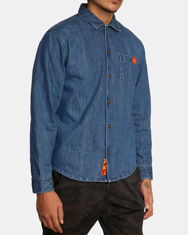 Camisa Vaquera RVCA Chain Mail Overshirt