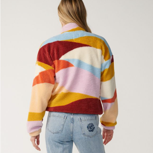 parte trasera del forro polar rip curl retro swell multicolor