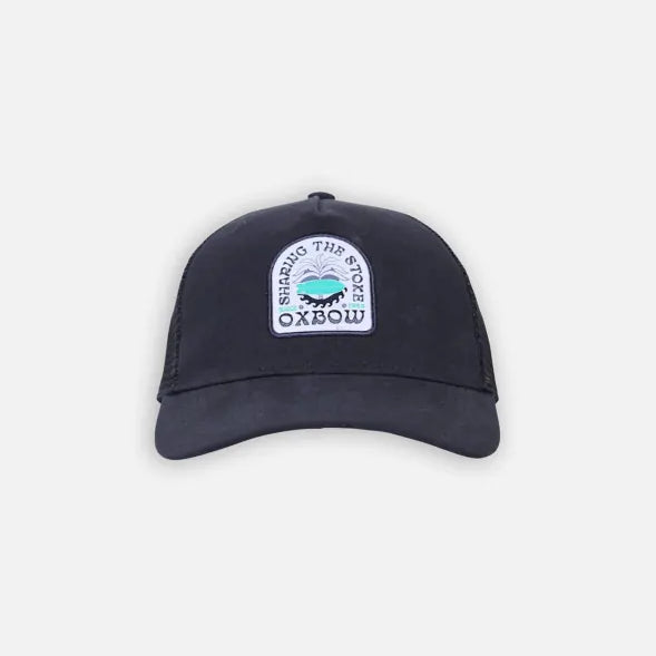 Gorra Oxbow Stoked Deep Marine azul marino con parche frontal estilo surf ajustable