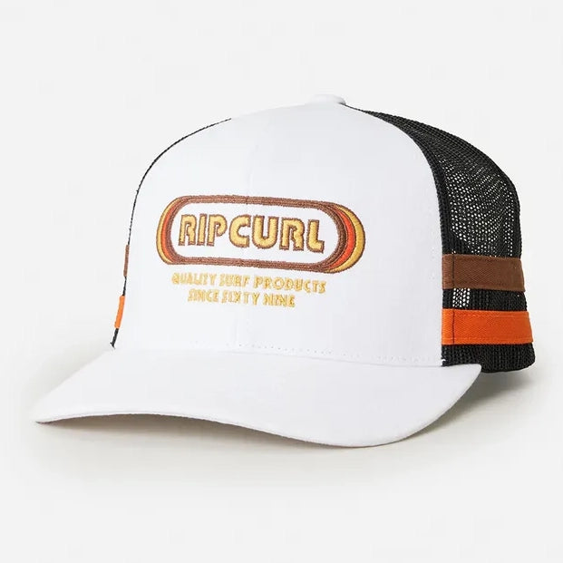 Gorra RIP CURL Surf Revival Trucker White gorra trucker de surf blanca con rejilla trasera y logo frontal Rip Curl
