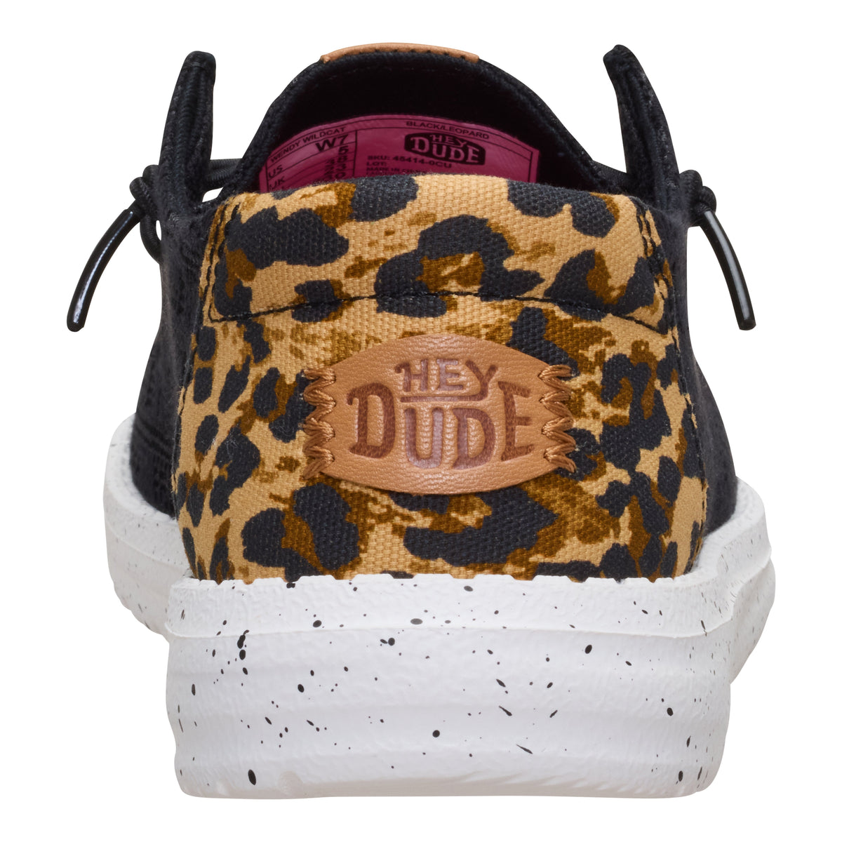Talón con estampado leopardo del HEYDUDE Wendy Wildcat negro