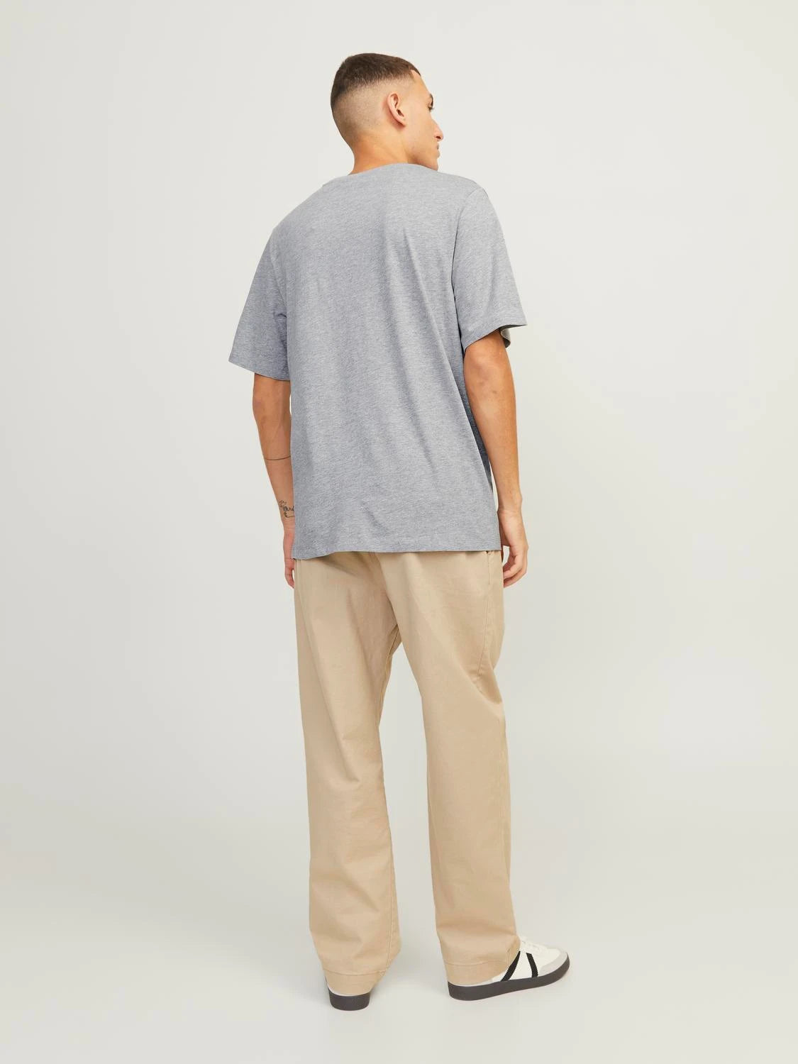 Camiseta Jack & Jones Old Logo Light Grey Melange