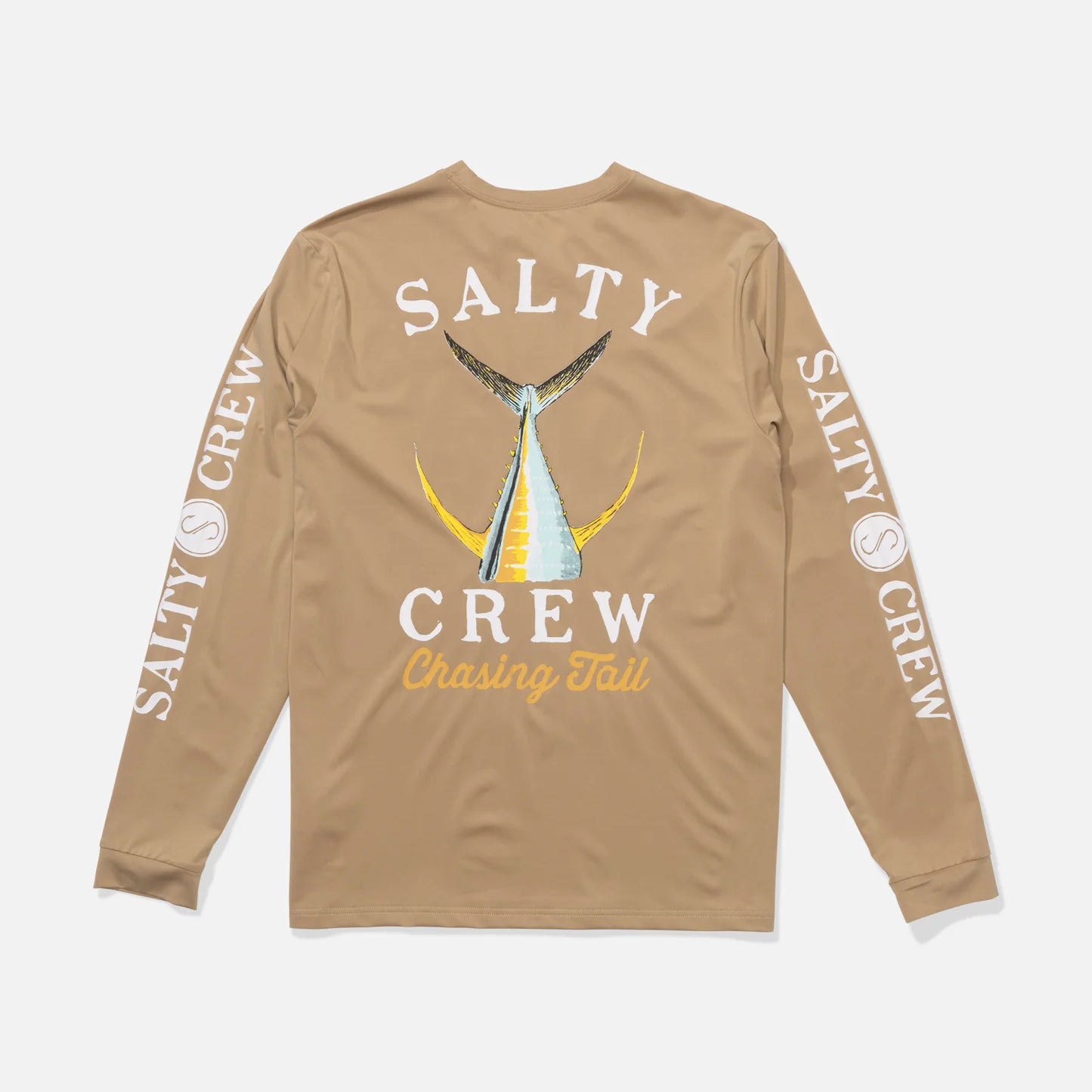 Camiseta de licra Salty Crew Tailed L/S Khaki manga larga con protección solar UPF 50+ para surf