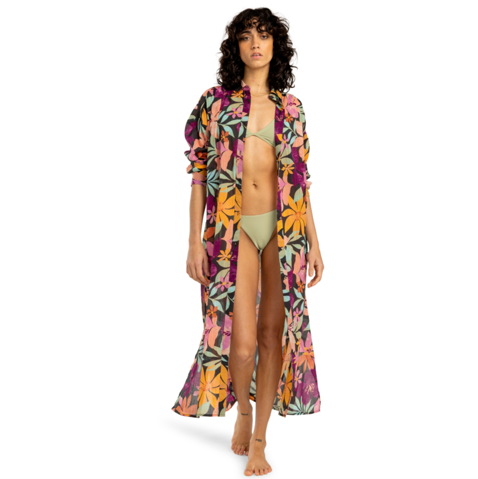 maxi vestido kimono Billabong Daylight Night Tropical mujer kimono largo tropical surf playa