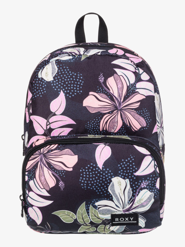 Mochila ROXY Always Core Printed Anthracite Sunny Floral con estampado floral y diseño compacto para mujer