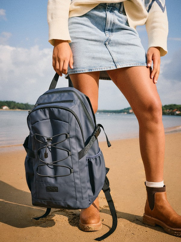 Mochila ROXY JayJay Vintage Indigo azul con bolsillo frontal y diseño casual para mujer