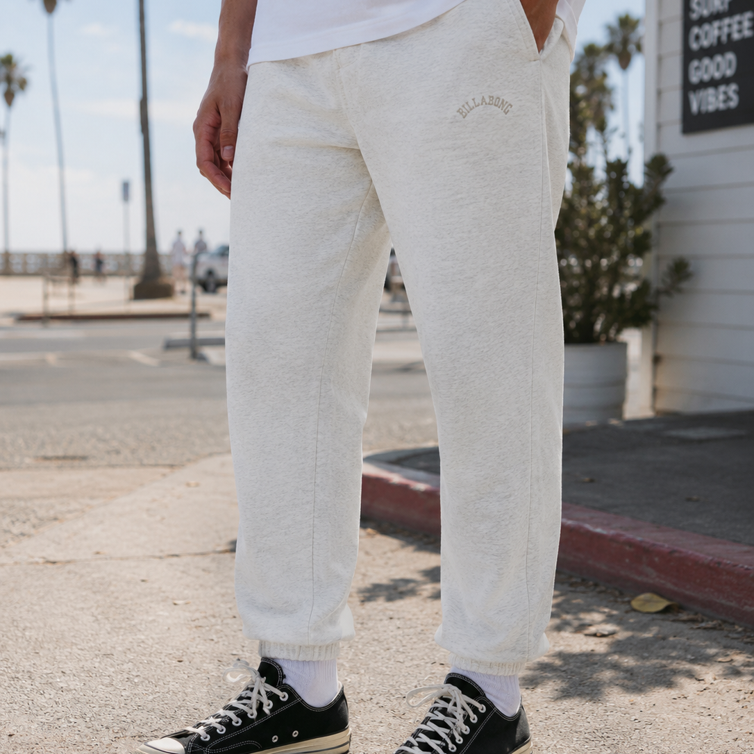 Pantalón Billabong Arch Oatmeal Heather beige claro estilo surfwear premium para hombre