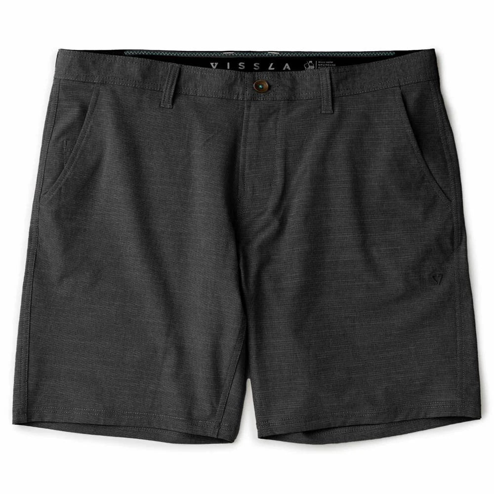 Pantalones híbridos Vissla Fin Box 19.5 Midnight boardshort surf hombre negro