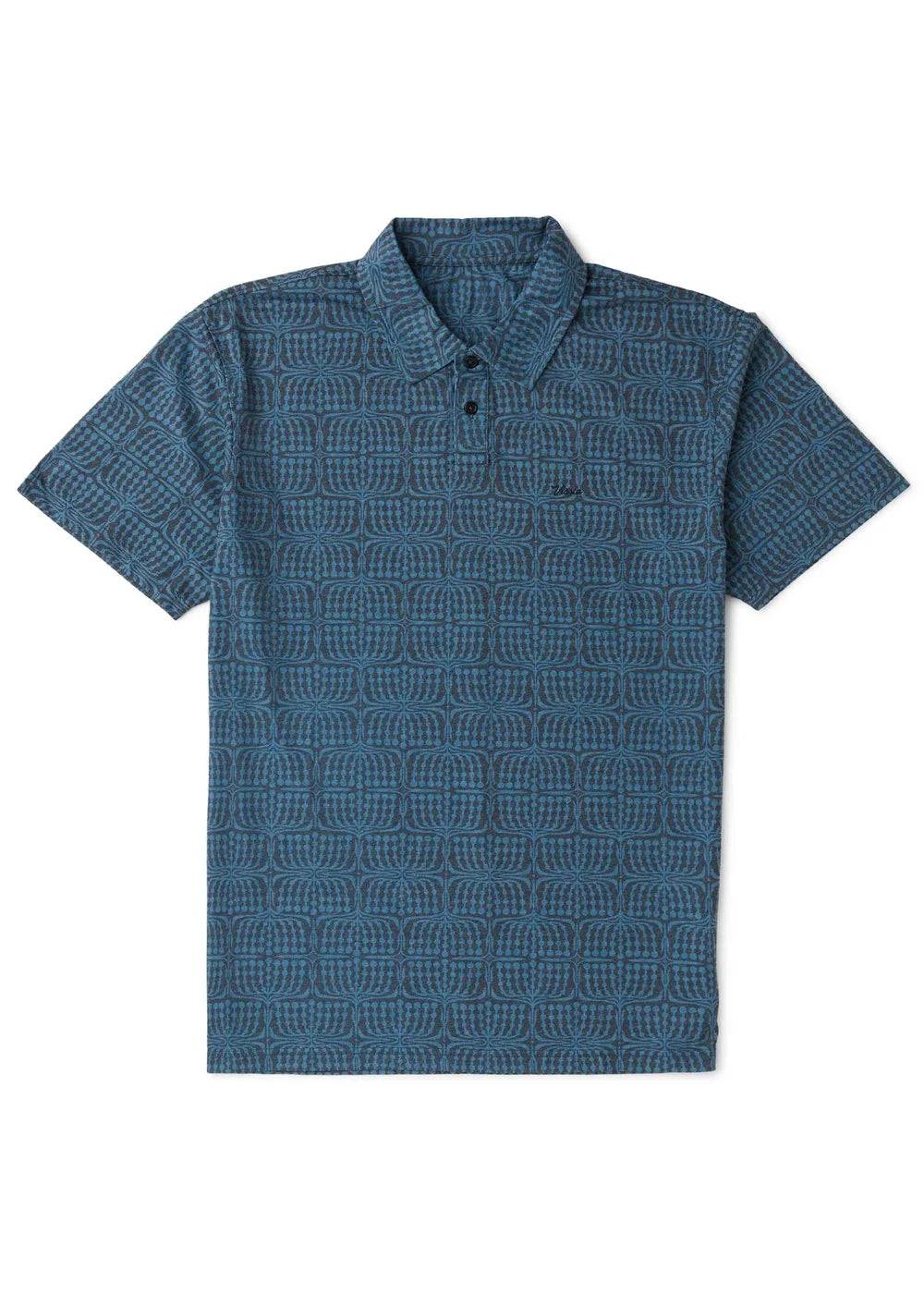 Polo Vissla Bogey Man Eco SS Dark Naval azul oscuro sostenible manga corta hombre