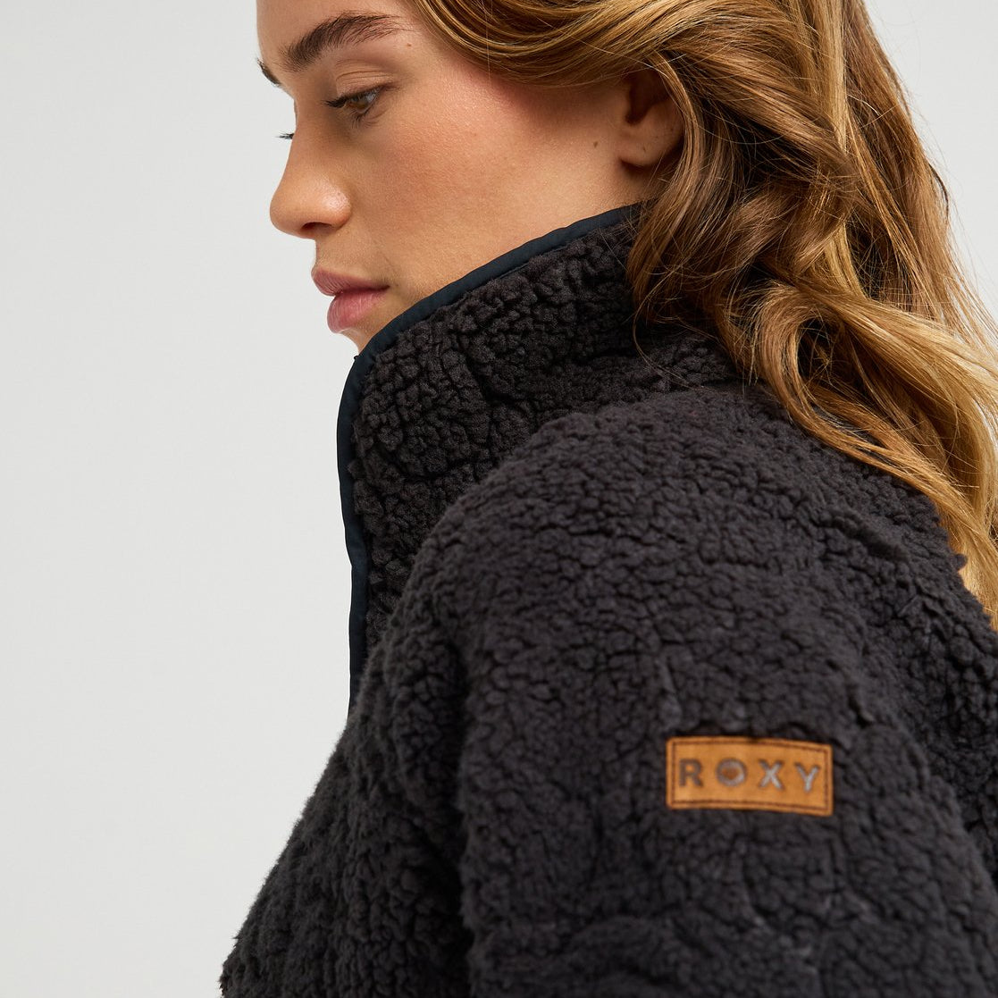 Chaqueta Polar Roxy Blurry Cloud - Negro (Anthracite Outline) - imagen oficial, vista 4