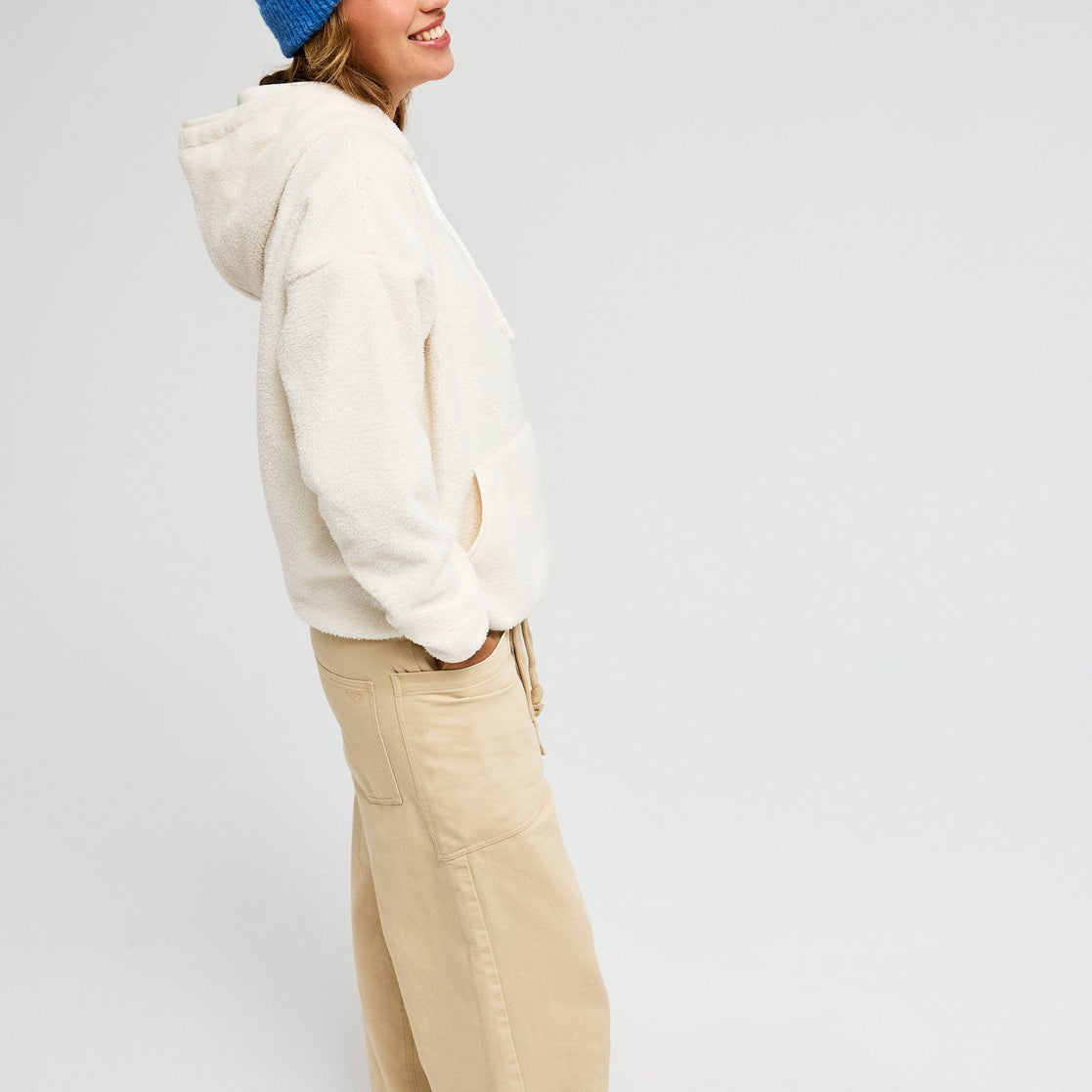 Sudadera Sherpa Roxy Cool Calling - Blanco (Egret) - imagen oficial, vista 2